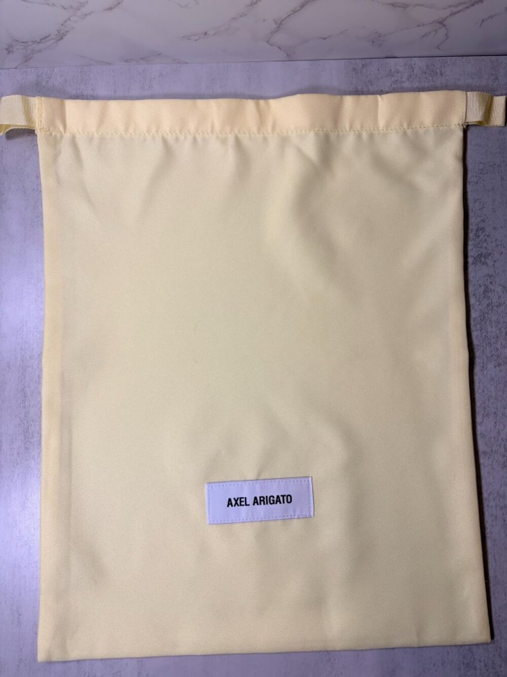Axel Arigato Pale Yellow Dust Bag Shoe Storage Pouch 14.5 x 18.5 Inches